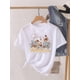 thumbnail image 4 of Camiseta estampada de manga corta para mujer, ropa con estampado de flores dulces de los años 90, Top para mujer, camiseta para mujer, ropa con cuello redondo, 4 of 5