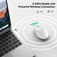 thumbnail image 4 of TECKNET Wireless Mouse, 2.4G Computer Mouse with 6-Level Adjustable 4800 DPI, 30 Months Battery, Ergonomic Grips, 6 Buttons Portable for PC, Chromebook, Mac - White, 4 of 7