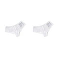 thumbnail image 2 of Sonducket Bragas con letras para mujer, ropa interior cómoda, calzoncillos de seda sin costuras sin rastro, lencería de cintura baja, Blanco METRO 2piezas, 2 of 6