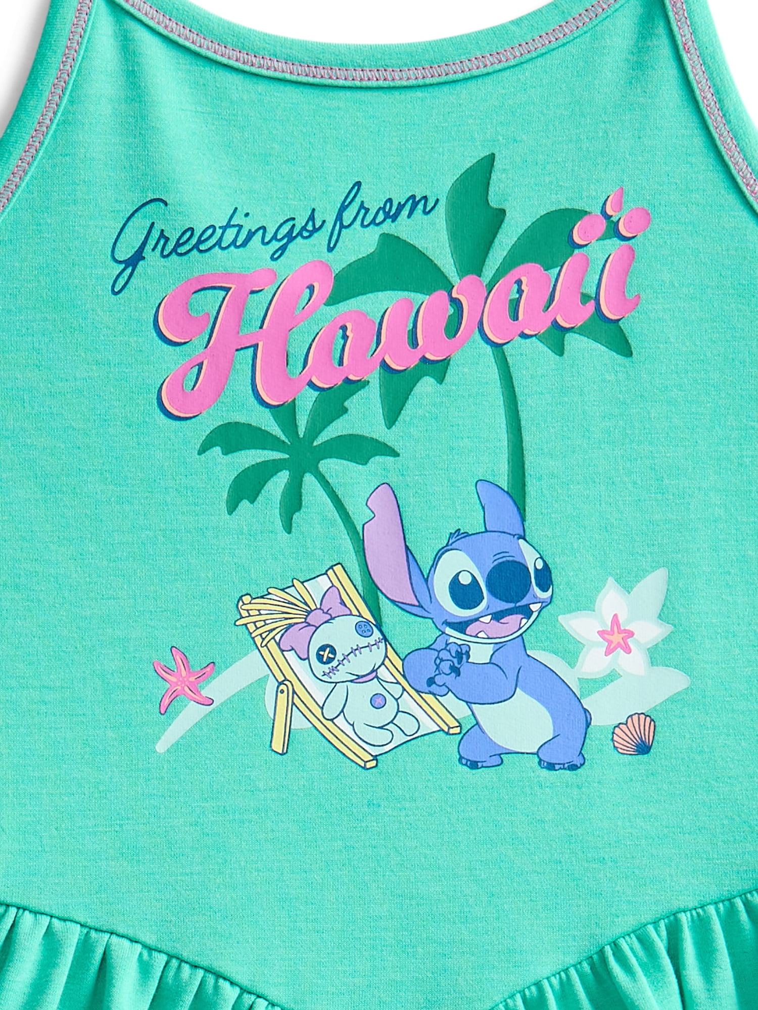 Stitch Girls Sleeveless Graphic Romper, Sizes 4-12