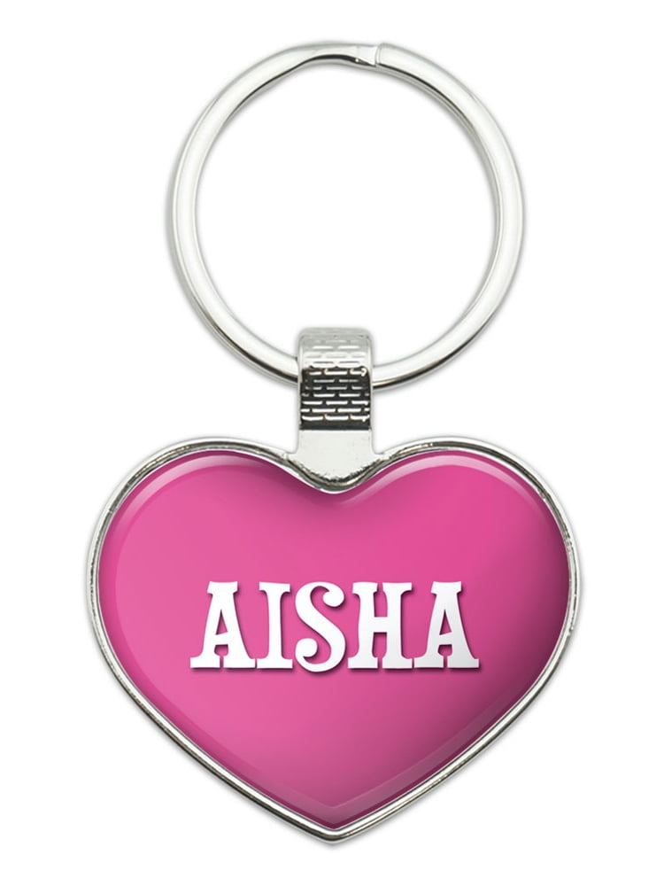 Aisha I Love Name Heart Metal Key Chain Aisha I Love Name Heart Metal Key Chain