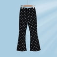 thumbnail image 2 of Girls' Flared Trousers Elastic Sports Jogging Children Wide Leg Trousers 9-10 Years,Black XZNPDUCQ, 2 of 5