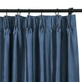 thumbnail image 3 of TWOPAGES 42 W X 72 L 100% Dupioni Silk Drape Pinch Pleat Top Light Filtering Curtain for Living Room, 1 Panel, French Blue, 3 of 6
