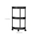 thumbnail image 3 of Estantería de esquina móvil para baño, organizador de almacenamiento para cocina, sala de estar, refrigerios, artículos de tocador, carrito rodante de tres niveles con ruedas, estante de almacenamient, 3 of 6