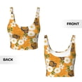 thumbnail image 6 of Sports Bra For Women, White Floral And Butterflies Sports Bras For Women High Support, Workout Tank Tops Woman With Removable Cups, 6 of 8