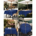 thumbnail image 4 of Outdoor Tablecloth with Umbrella Hole, Dark Blue Basketball Texture Zippered Table Cloth for Rectangle Tables, Abstract Ball Sport Theme Washable Waterproof Tablecloths for Picnic Patio Garden, 4 of 9