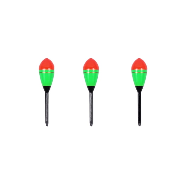 Eigraketly 3 uds flotadores de pesca palo de luz boya de agua dulce flotador portátil Mini corriente duradera río Bobber fluctuar al aire libre Pescar Rojo y verde