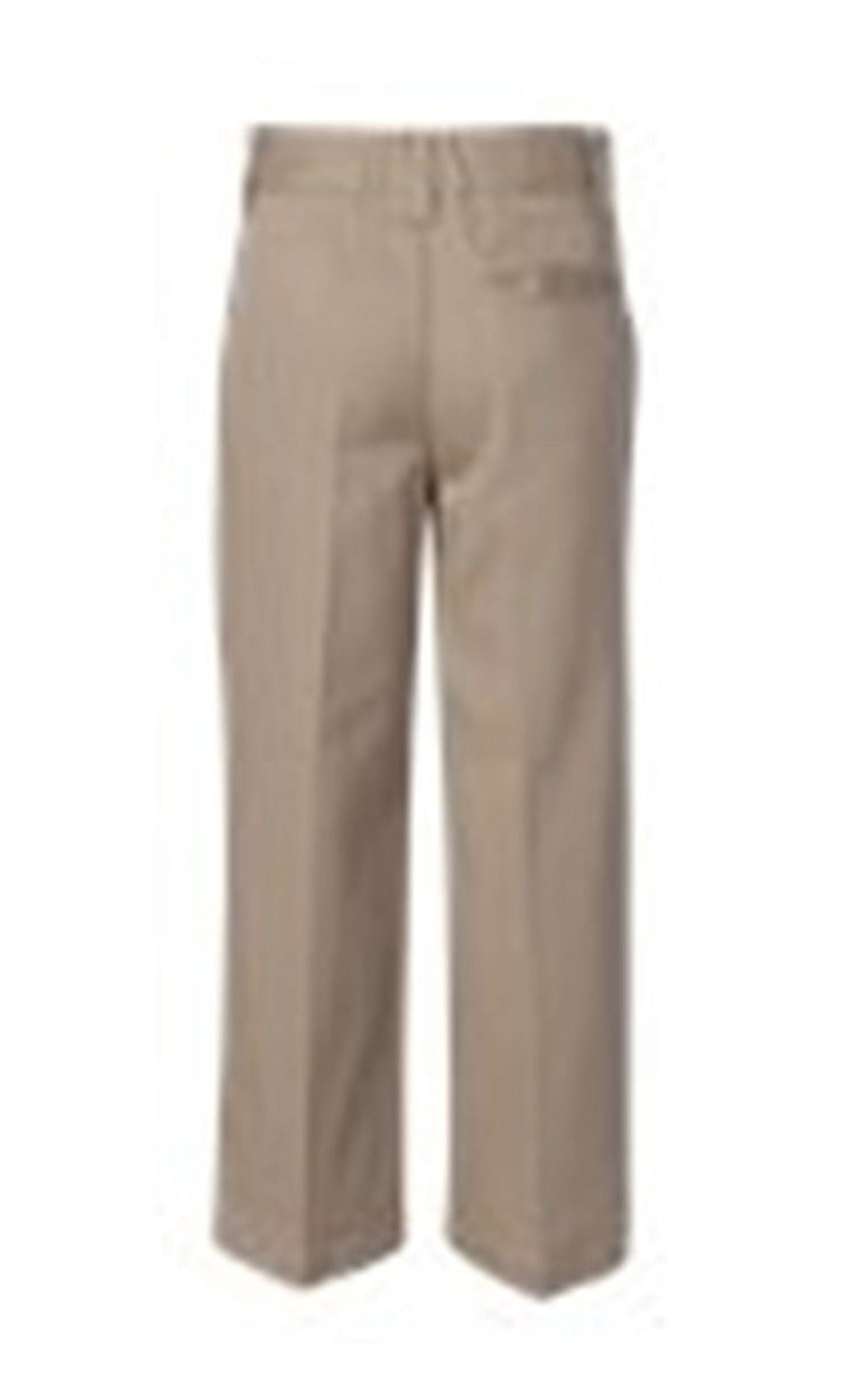 French Toast Boys School Uniform Adjustable Waist Work Wear Finish Relaxed Fit Pants, Sizes 4-20, Slim, & Husky