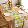 thumbnail image 3 of Table Runner 90 Inches Long for Kitchen Dining, Yellow Gray Stripes Dresser Scarf Farmhouse, Dining Table Decorations for Wedding/Parties, Watercolor Modern Abstract Minimalist 13 x 90 In, 3 of 8
