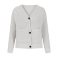 thumbnail image 6 of Turilly Womens Jackets Ladies Clearance, Women Casual Patchwork Leopard Long Sleeve Knit Pullover V-neck Sweater Coat, 6 of 8