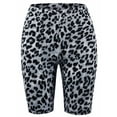 thumbnail image 1 of A2Y Women's Brushed Microfiber Leopard Print Biker Bermuda Shorts Tan Grey 3XL, 1 of 3