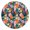 Pioneer Flower Floral, variant on Pioneer Flower Floral Print Pattern Round Fitted Tablecloth with Elastic Edge,Dining Table Cover Waterproof,Outdoor Round Tablecloth for Camping,Dining,Indoor and Outdoor