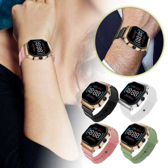 Stylish Square Electroplated Border Digital Sports LED Watch For Trendy Students