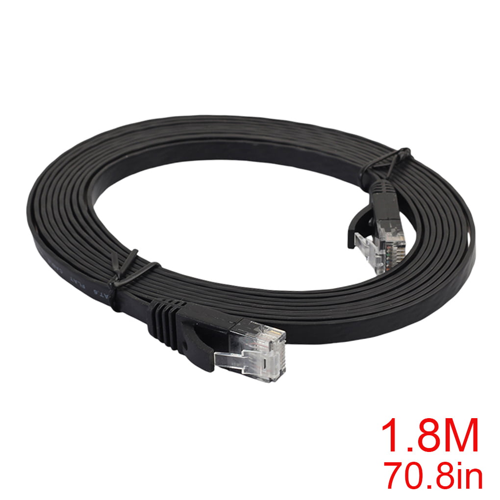Cable Length: 1.8M Cables 0.5/1/1.8/3M Ethernet Cables Flat CAT6 UTP Modem Router RJ45 Gold Connector Network Internet Cable Patch LAN Cord 