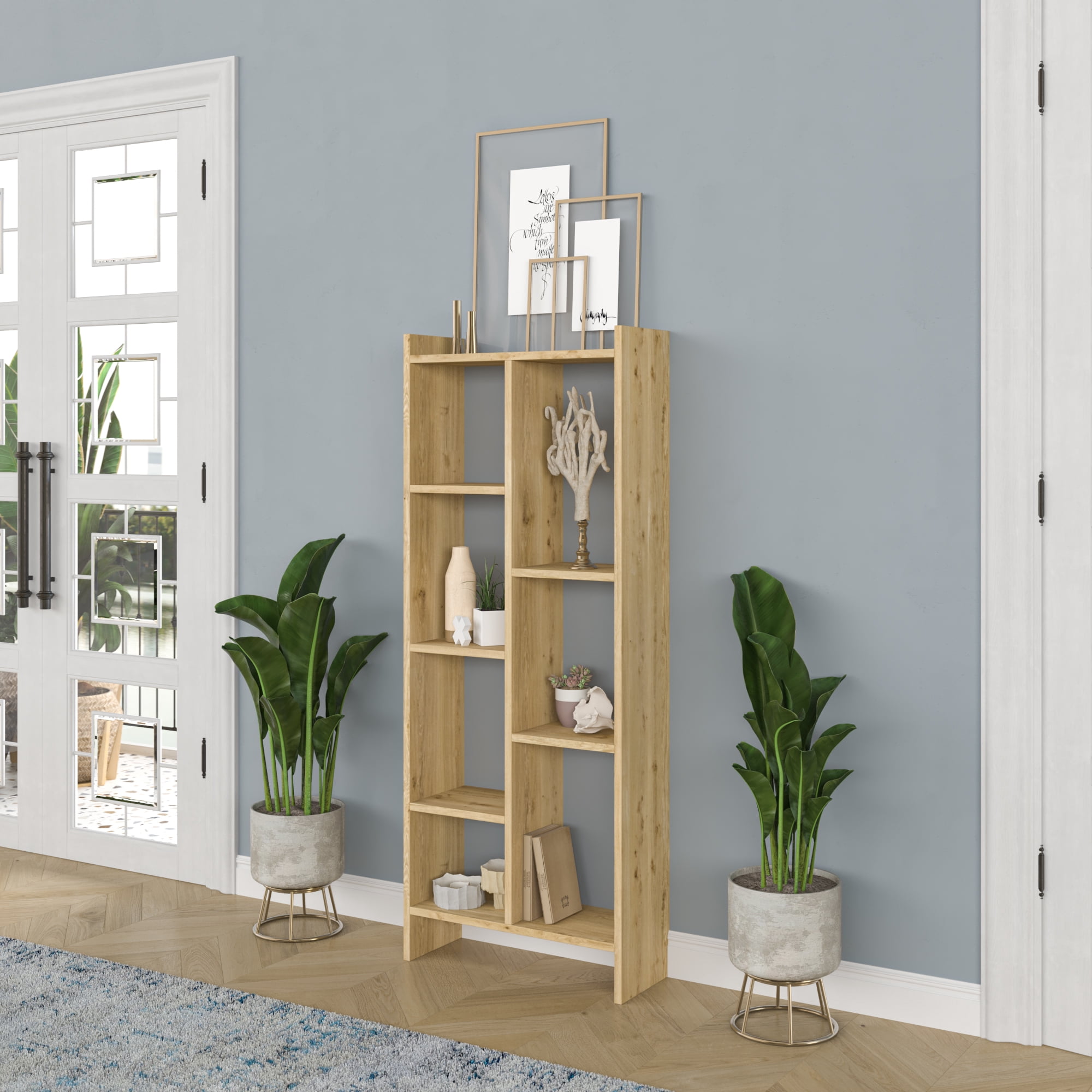Ada Home Decor Eden Tier Bookcase, Oak