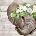 thumbnail image 2 of Sheena Pike Art 26x26 Gold Ornate Wood Framed with Double Matting Museum Art Print Titled - Peek a Boo Sweet Elephant, 2 of 4