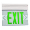 thumbnail image 1 of Morris Products 73316 Surface Mount Edge Lit Led Exit Signs Green On Clear Panel White Housing, 1 of 1