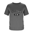 thumbnail image 3 of ibuvkizy Mens Graphic Tees Short Sleeve Crew Neck Casual Letter Print Summer Pullover Gray,XL, 3 of 4