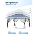 thumbnail image 3 of QinaQin 12X12 FT Canopy Tent,Pop Up Gazebo One-Push Setup with 4 SandBags,Mosquito Netting & Height Adjustable for Backyard Parties and BBQs,Navy Blue,Navy Blue, 3 of 9