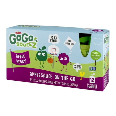 GoGo Squeez Applesauce On The Go Apple Berry - 12 CT