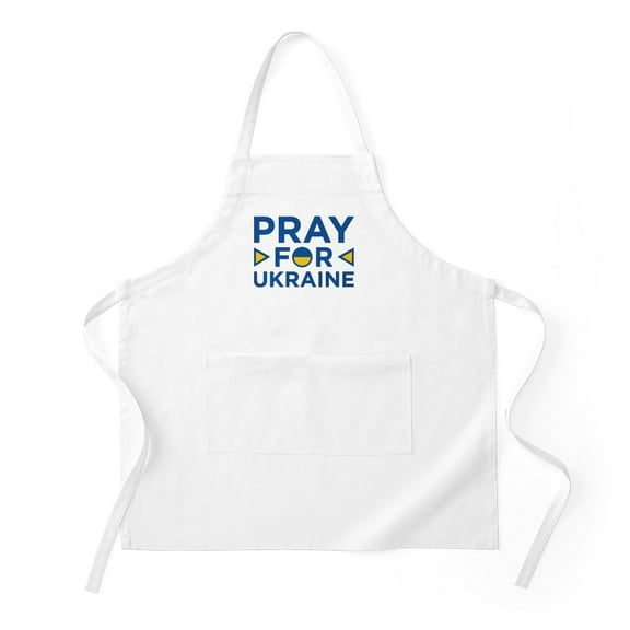 CafePress - Pray For Ukraine - Kitchen Apron with Pockets, Grilling Apron, Baking Apron