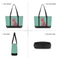 thumbnail image 6 of FORMRS Canvas Laptop Tote Bag for Women with 15.6" Computer Compartments Shoulder Handbag, Big Pink Cheetah, 6 of 7
