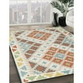 thumbnail image 3 of Ahgly Company Machine Washable Indoor Square Contemporary Camel Brown Area Rugs, 3' Square, 3 of 7