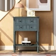 thumbnail image 2 of Noble House Classic Solid Wood Console Table, 3 Drawers, Bottom Shelf, Distressed, Navy, 2 of 12