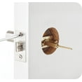 thumbnail image 4 of Hyper Tough Privacy Bed and Bath Classic Door Lever Satin Nickel with Round Rosette, 4 of 7
