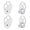 White, variant on Stylish Earring Backs With Wing Structure Comfortable Support For Delicate Earlobes