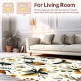 thumbnail image 2 of ODIKA 5'x7' Machine Washable Non-Slip Area Rug, Charming Beetle Print with Rustic Floral Accents High Traffic Rug, Yellow, 280128, 2 of 7