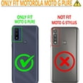 thumbnail image 2 of Circlemalls Case for Motorola Moto G Pure, Tempered Glass Screen Protector, Ring Stand Armor Cover Case-Black, 2 of 5