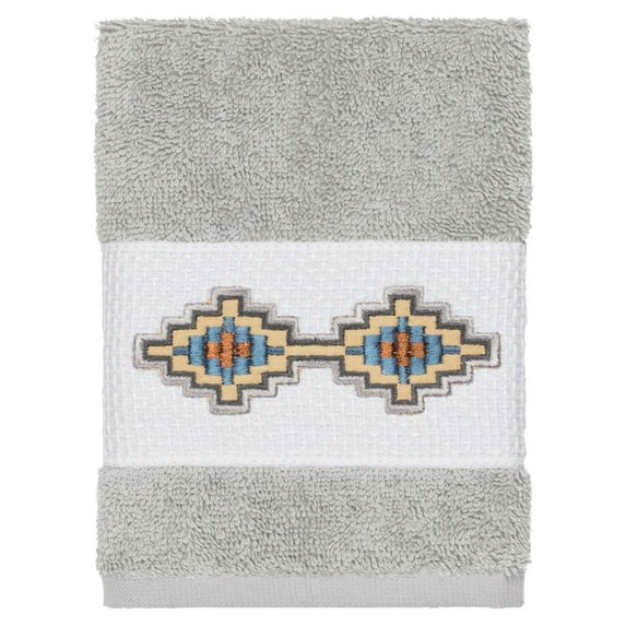 Linum Home Textiles Gianna Embellished Turkish Cotton Washcloth