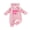 Pink, variant on RUINIXCW Newborn Baby Girl Little Sister Outfit Baby Girls Spring Fall Winter Clothes Waffled Romper Letter Embroidered Jumpsuit and Headband 2Pcs Set