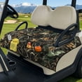 thumbnail image 3 of Xixirimido Golf Cart Seat Covers, Golf Cart Seat Towel Blanket with 4 Front Pockets Fits for EZGO Yamaha Club Car & More 2 Person Seats Golf Carts, Vintage Tree Camouflage, 3 of 7