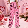 thumbnail image 6 of LWavelet Soft Fabric Heart Pattern Wide Leg Pants Women Valentine's Day Daily Wear Hot Pink XXL, 6 of 6