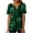 Green, variant on Patlollav Plus Size Womens Summer Tops Sexy Fold Print Regular Short Sleeve Button Blouse