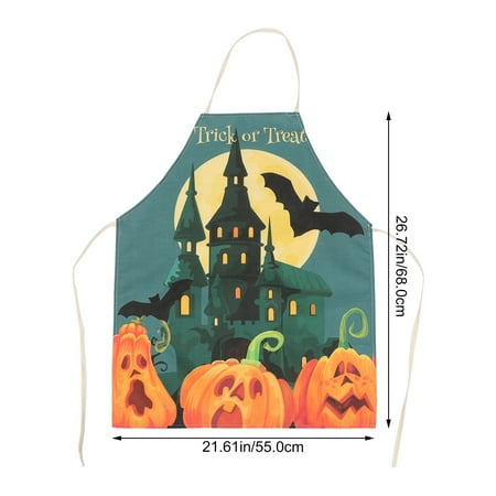 

HOMEMAXS 1 Pc Halloween Printed Apron Decorative Apron Halloween Party Supply (Assorted Color)