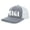 Heather Grey/White, variant on Trump Hat Bold MAGA Trump 2024 Mesh Back Embroidered Trucker Hat, Heather Grey/American Flag