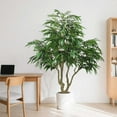thumbnail image 2 of 7FT Artificial willow Tree, Indoor Faux slik Greenery Plant for Home, Apartment, or Office Decoration, 1pc/set, 2 of 10