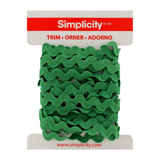 Offray 3/8" RicRac Carded TrimGreen