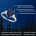 thumbnail image 2 of Gem Stone King 3.50 Ct Oval Blue Sapphire Sky Blue Aquamarine 925 Sterling Silver Ring (Size 7), 2 of 6
