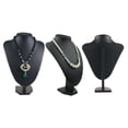 thumbnail image 3 of Jewelry Bust, Decorative Bust, Jewelry Stand, Jewelry Holder Made of Wood, Black 21x16cm, 3 of 10