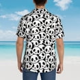 thumbnail image 4 of Fotbe Cute Panda Face Camisa Hawaiana para Hombre Unisex – Camisa Casual de Verano con Botones de Manga Corta de Algodón y Lino,XX-Large, 4 of 7