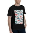 thumbnail image 2 of Bingfone Colorful Shark Men'S Loose Fit Short-Sleeve Pocket T-Shirt, 2 of 7