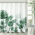 thumbnail image 5 of Green Tropical Shower Curtain for Bathroom Botanical Shower Curtain Natural Shower Curtain Floral Watercolor Leaves Shower Curtain Vines Nature Country Style 72x84, 5 of 5