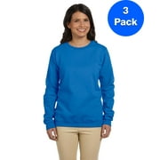 Womens 8 oz. Heavy Blend 50/50 Fleece Crew 3 Pack