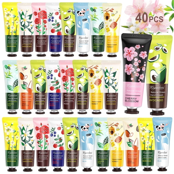 Crema de manos Aottom, paquete de 40 unidades, tamaño viaje, 30 ml, para manos secas