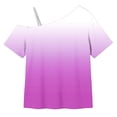 thumbnail image 6 of WRKEKC Girls Short Sleeve Tops Kids Star Print One Shoulder Short Sleeve Casual T-Shirt for Daily Wear 5-14 Years, 6 of 9