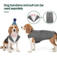 thumbnail image 3 of HQREA Large Medium Dog Tuxedo Suit Formal Pet Wedding Party Suit Puppy Prince Shirt with Bow Tie, 3 of 7